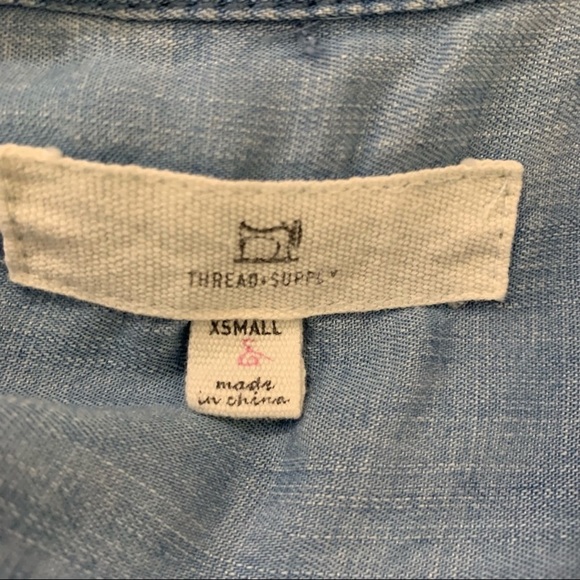 Thread & Supply Chambray Sleeveless Jumpsuit - Picture 7 of 7